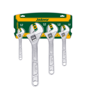 KIT DE LLAVES FRANCESAS DE 4 PIEZAS: LLAVE FRANCESA DE 150MM (6'') + LLAVE FRANCESA DE 200MM (8'') + LLAVE FRANCESA DE 250MM (10'') + LLAVE FRANCESA DE 300MM (12'')