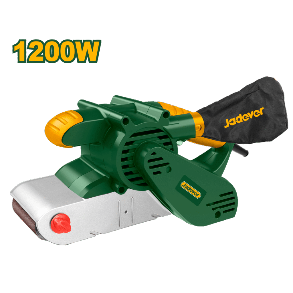 LIJADORA DE BANDA 1200W, VOLTAJE 220-240V 50/60HZ, VELOCIDAD SIN CARGA 200-400RPM, TAMAÑO DE LA BANDA 310*100MM, ACC DE SUCCION DE POLVO, INCLUYE 1 CORREA DE LIJADO