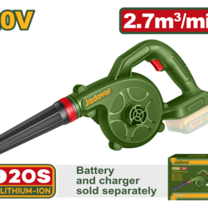 SOPLADOR INALÁMBRICO 18000 RPM - VOLTAJE: 20V - VOLUMEN DE AIRE MEDIO: 2.7M3/MIN - NO INCLUYE BATERÍA NI CARGADOR