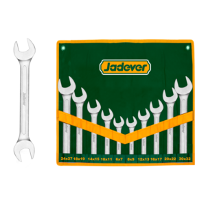 KIT DE LLAVES DOBLES DE 10 PIEZAS - ACERO CR-V - TAMAÑO: 6/7MM, 8/9MM, 10/11MM, 12/13MM, 14/15MM, 16/17MM, 18/19MM, 20/22MM, 24/27MM, 30/32MM