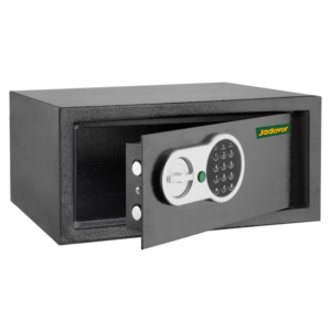 CAJA FUERTE ELECTRÓNICA - VOLUMEN: 27L - MEDIDAS: (A X L X P) 20 X 43 X 35 CM - ESPESOR (PUERTA/CUERPO DE CAJA): 3/1,5 MM - CÓDIGO DE 3 A 8 DÍGITOS LIBREMENTE