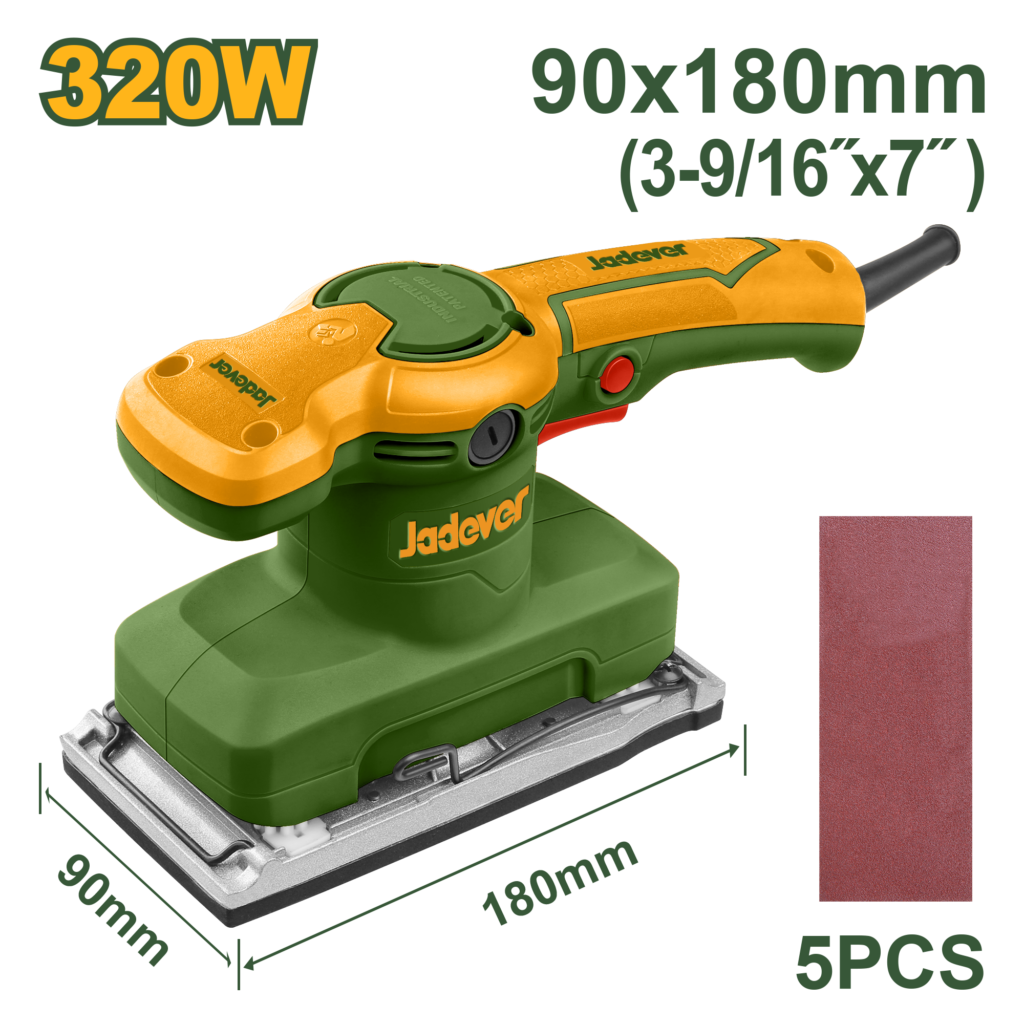 LIJADORA ORBITAL, 220-240V~50/60Hz, POTENCIA 320W, INCLUYE 5 PIEZAS DE PAPEL LIJA