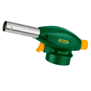 SOPLETE DE GAS - NO DISPARA AL REVÉS - ALUM. + ALEAC. ZINC - TEMPERATURA DE LA LLAMA: 1300° (REGULABLE) - CONSUMO DE GAS: 80 G/H - CONEXIÓN: TIPO BAYONETA - ENCENDIDO PIEZOELÉCTRICO AUTOMÁTICO