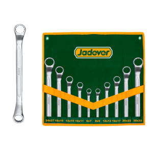 KIT DE LLAVES COMBINADAS ACODADA DE 10 PIEZAS - ACERO CR-V - TAMAÑO: 6/7MM, 8/9MM, 10/11MM, 12/13MM, 14/15MM, 16/17MM, 18/19MM, 20/22MM, 24/27MM, 30/32MM