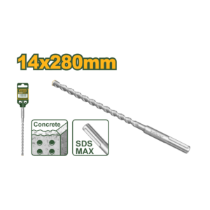 MECHA SDS MAX DIÁMETRO: 14 MM LONGITUD: 280 MM ADECUADO PARA ABRIR AGUJEROS EN HORMIGÓN, MÁRMOL Y LADRILLO