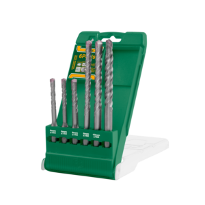 KIT DE 6 MECHAS PARA TALADRO PERCUTOR SDS PLUS - 6X110MM + 6X110MM + 8X110MM + 8X160MM + 10X160MM + 12X160MM