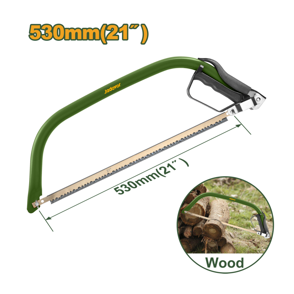 ARCO DE SIERRA PARA TRONCOS - TAMAÑO: 530 MM / 21 " MANGO MARCO DE SIERRA PARA METALES MATERIAL: ACERO INCLUYE 1 HOJA DE SIERRA