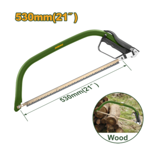 ARCO DE SIERRA PARA TRONCOS - TAMAÑO: 530 MM / 21 " MANGO MARCO DE SIERRA PARA METALES MATERIAL: ACERO INCLUYE 1 HOJA DE SIERRA