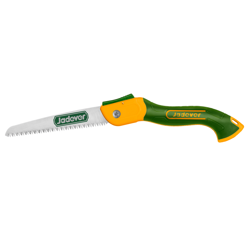 SIERRA DE MANO PLEGABLE - TAMAÑO: 7″ - LONGITUD: 180MM - CANTIDAD DE DIENTES: 7TPI - ACERO 65MN - DIENTES TRIPLES