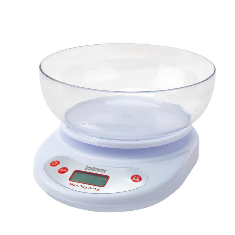 BALANZA ELECTRÓNICA DE COCINA - CAPACIDAD: 5G - 5000G - UNIDAD: G/LB/OZ - TAMAÑO: 20 X 16 X 5CM - 2 PILAS AA - PS - APAGADO AUTOMÁTICO - PANTALLA LCD