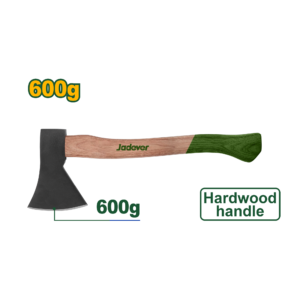 HACHA TIPO TUMBA - PESO: 600G CABEZA DE HACHA FORJADA TRATAMIENTO TÉRMICO, ACERO AL CARBONO 45# MANGO DE MADERA
