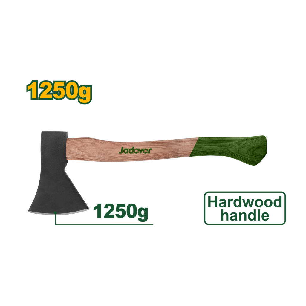 HACHA TUMBA MANGO MADERA - PESO: 1250G CABEZA DE MARTILLO FORJADA TRATAMIENTO TÉRMICO, ACERO AL CARBONO 45 #