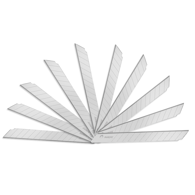 KIT DE 10 HOJAS DE CUTTER A PRESIÓN - TAMAÑO DE LAS HOJAS: 9MM X 80MM