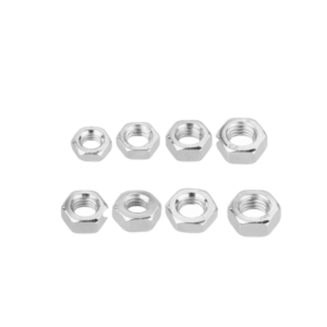 JUEGO DE TUERCAS HEXAGONALES DE 225 PIEZAS - TUERCA HEXAGONAL DE ACERO AL C CON SUPERFICIE GALVANIZADA