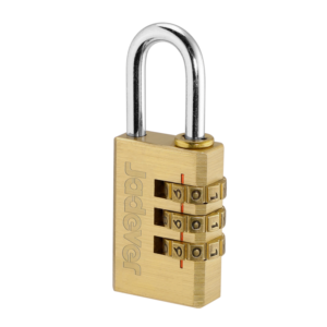 CANDADO DE COMBINACIÓN DE LATÓN DE 3 DÍGITOS - TAMAÑO: 3X30MM - PESO: 116G - 3 RUEDAS CODIFICADAS - COMBINACIÓN PERZONALIZABLE