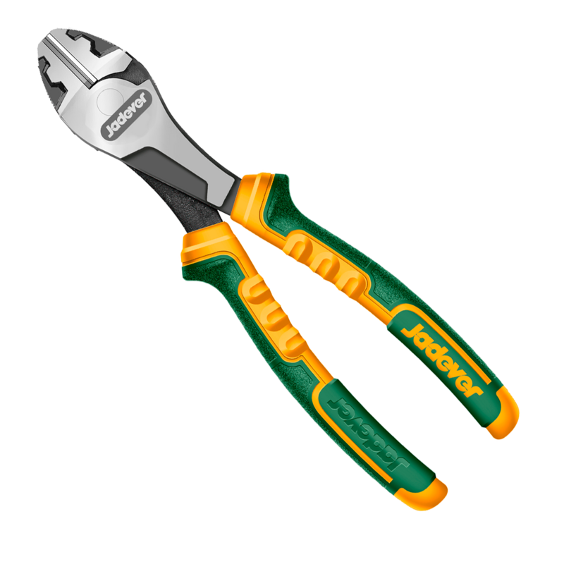 ALICATE DE CORTE DIAGONAL DE ALTO TORQUE:200 MM(8″) FUNCIÓN DE DESBARBADO MANGO BICOLOR ERGONÓMICO