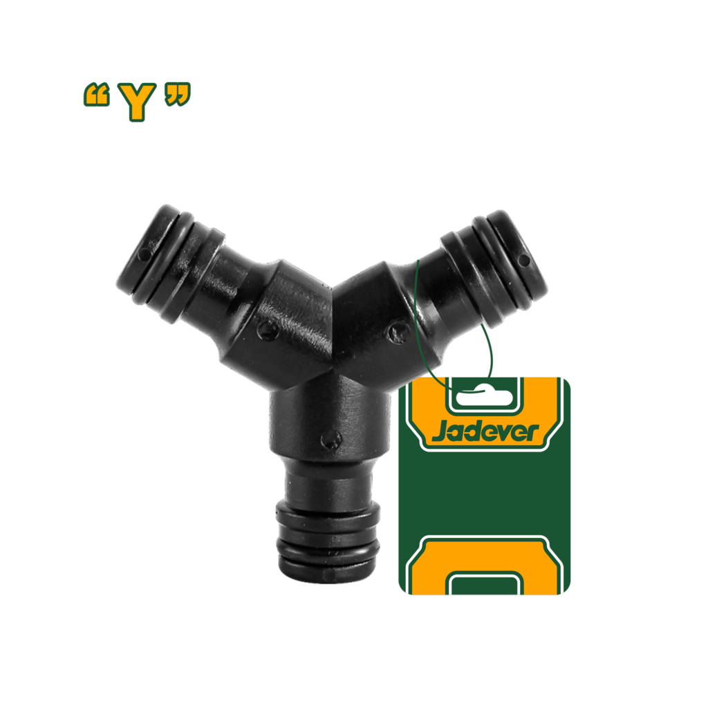 CONECTOR DE MANGUERA DE PLÁSTICO - ACOPLAMIENTO A PRESIÓN EN "Y" DE PLÁSTICO CONECTOR RÁPIDO PARA UNA FÁCIL DESCONEXIÓN Y CONEXIÓN CONVIERTE UNA SOLA HERRAMIENTA DE JARDÍN EN 3 SALIDAS