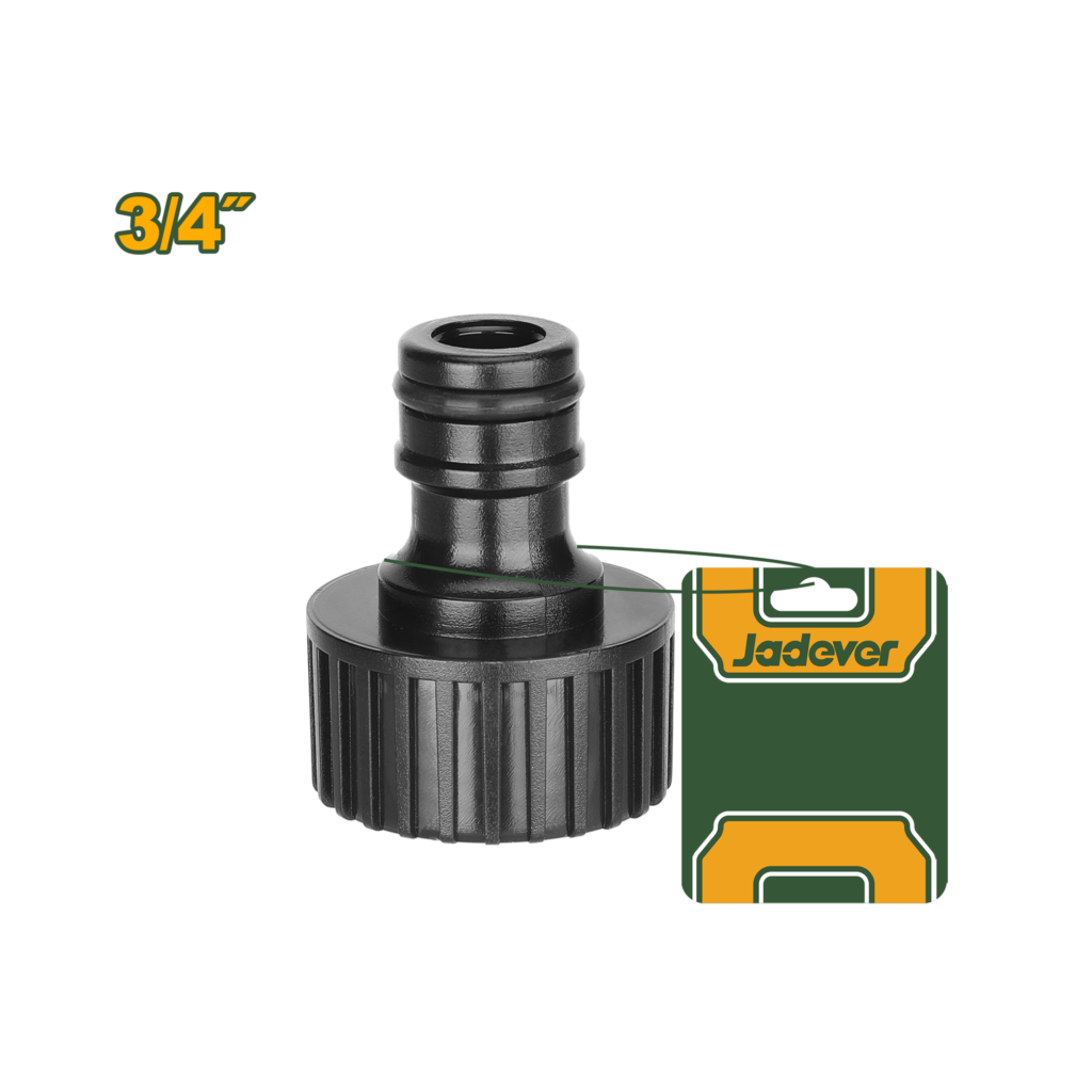 CONECTOR DE MANGUERA DE PLÁSTICO - SE CONECTA FÁCILMENTE A UNA MANGUERA DE AGUA DE 3/4 DE PULGADA CON ROSCA HEMBRA IDEAL PARA USAR CON UNA VARIEDAD DE HERRAMIENTAS DE JARDÍN