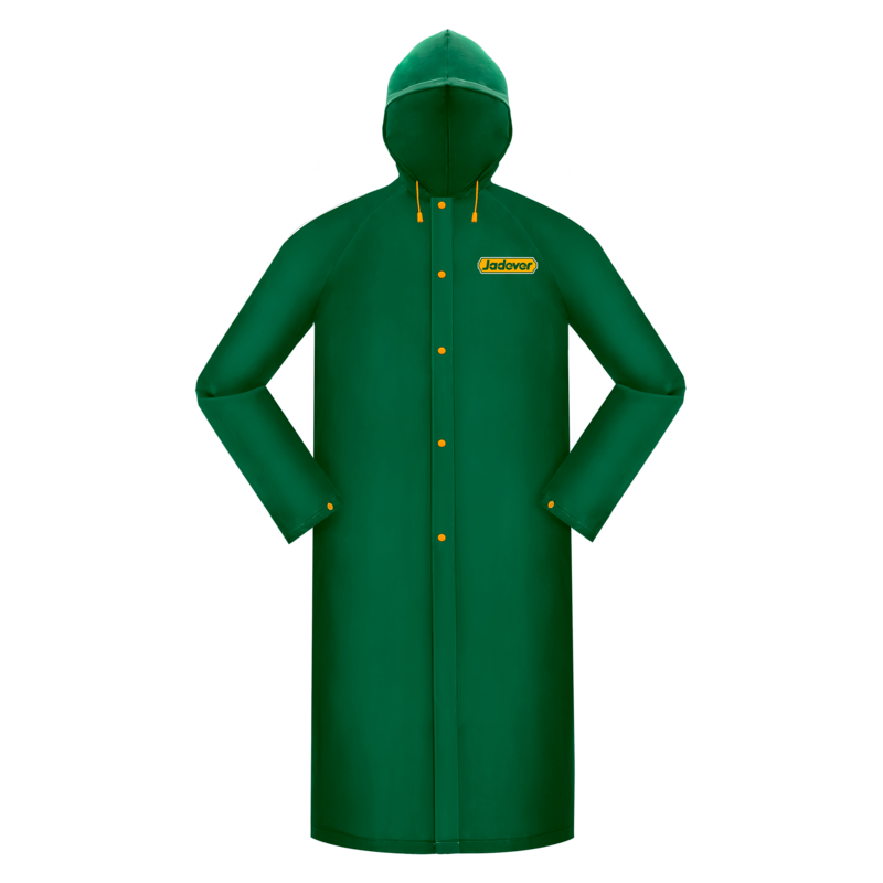 CHUBASQUERO - TALLA L - LONGITUD: 120CM - ESPESOR: 0,25MM - 100% PVC NUEVO - RESISTENTE AL AGUA - VENTILACIÓN EN AXILAS