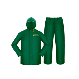 TRAJE DE LLUVIA COMPLETO - TALLA XL - ESPESOR: 0,25MM - 100% PVC NUEVO - RESISTENTE AL AGUA - VENTILACIÓN EN AXILAS
