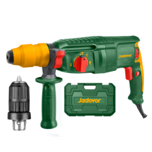 ROTOMARTILLO 800W - VOLTAJE: 220-240V 50/60HZ - VELOCIDAD SIN CARGA: 0 - 1100RPM - TASA DE IMPACTO: 0 - 4000BPM - ENERGÍA DE IMPACTO: 2.5J - SISTEMA DE MANDRIL SDS PLUS - INCLUYE 5 ACCES. SDS