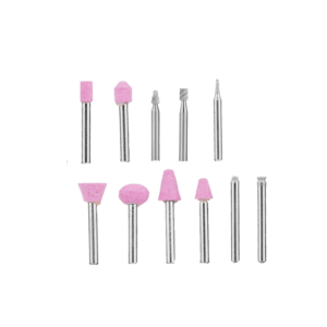 KIT DE ACCESORIOS PARA DESBASTE Y LIJADO DE 11 PIEZAS PARA TALADRO - TAMAÑO DEL VÁSTAGO 1/8''