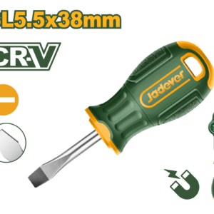 DESTORNILLADOR PLANO, TAMAÑO DE LA PUNTA 5.5MM, DIAMETRO 5MM, LONGITUD 38MM