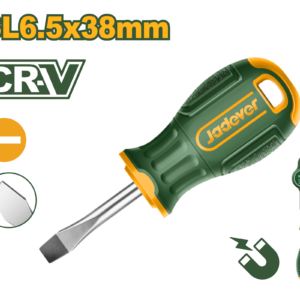 DESTORNILLADOR PLANO, TAMAÑO DE LA PUNTA 6.5MM, DIAMETRO 6MM, LONGITUD 38MM