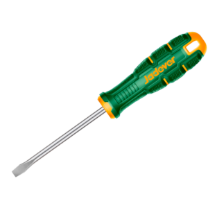 DESTORNILLADOR PLANO CÓNICO SL8 - PUNTA MAGNÉTICA - 8MM X 200MM - VÁSTAGO REDONDO: 8MM - MANGO ERGONÓMICO