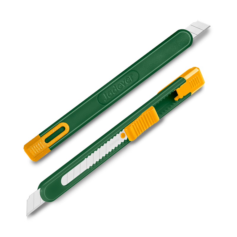CUTTER DE HOJA DESMONTABLE - TAMAÑO DE LA HOJA: 9MM X 80MM - LONGITUD: 132MM - CON PULSADOR PLANO