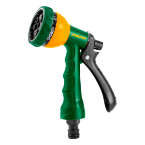 PISTOLA DE RIEGO - 7 PATRONES DE PULVERIZACIÓN - BOQUILLA DE PLÁSTICO AJUSTABLE - PALANCA DE NAILON