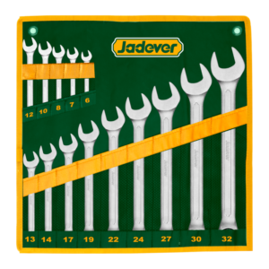 KIT DE LLAVES COMBINADAS DE 14 PIEZAS - ACERO CR-V - TAMAÑO: 6MM, 7MM, 8MM, 10MM, 12MM, 13MM, 14MM, 17MM, 19MM, 22MM, 24MM, 27MM, 30MM, 32MM