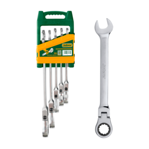 KIT DE LLAVES CRICKET COMBINADAS FLEXIBLES DE 5 PIEZAS - TAMAÑO: 8MM, 10MM, 12MM, 13MM, 14MM - CRICKET DE CABEZA GIRATORIA (180°)