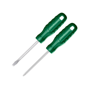 KIT DE DESTORNILLADORES - 2 PIEZAS - ACERO 40CR - PLANO SL6.5 X 100MM + PHILLIPS PH2 X 100MM - MANGO REDONDO