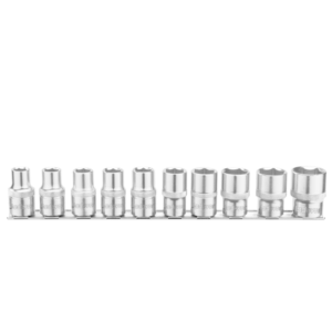KIT DE TUBOS HEXAGONALES DE 1/2'' DE 10 PIEZAS - 10, 11, 12, 13, 14, 15, 17, 19, 21, 24MM