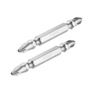 PUNTAS DE DESTORNILLADOR DOBLE - (PH2 + PH2) X 65MM - 2 PIEZAS/JUEGO - AC. CR-V ENDURECIDO Y REVENIDO
