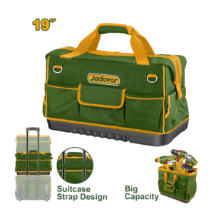 BOLSO DE HERRAMIENTAS - TAMAÑO: 19" 25 BOLSILLOS PARA HERRAMIENTAS MATERIAL: POLIÉSTER 600D CARGA MÁXIMA: 20 KG TAMAÑO (L * W * H): 50 * 24 * 29 CM CON BASE DE PLÁSTICO PP
