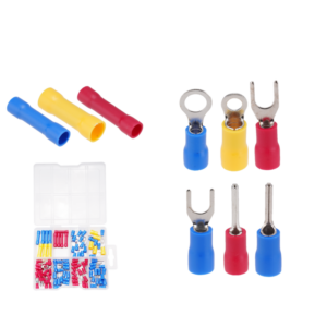 KIT DE TERMINALES PREAISLADOS DE 100 PIEZAS - PVC + LATÓN + ALUMINIO - BV5.5, 2, 1.25 + RV2-5S, 2-6, 5.5-3.5 + SV1.25-4, 2-4 + PTV1.25-12, 2-13