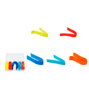 JUEGO DE CINTAS DE VELCRO DE 50 PIEZAS - MATERIAL: POLIESTER - 20 X 180MM - 10 ROJO + 10 NARANJA + 10 AZUL + 10 CELESTE + 10 AMARILLO