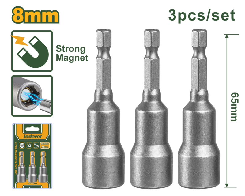 ADAPTADOR MAGNETICO PARA PUNTAS DE ATORNILLADOR 8MM X 65MM