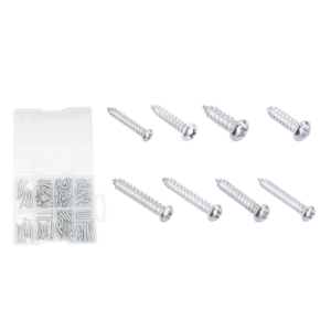 SURTIDO DE TORNILLOS PARKER 200 PIEZAS - ACERO AL C + SUPERFICIE GALVANIZADA - TORNILLOS PHILLIPS DE CABEZA FIJADORA