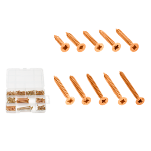 KIT DE TORNILLOS FIX PUNTA AGUJA DE 200 PIEZAS - TORNILLOS PUNTA AGUJA DE ACERO AL C CON SUPERFICIE GALVANIZADA