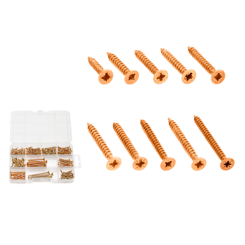 KIT DE TORNILLOS FIX PUNTA AGUJA DE 200 PIEZAS - TORNILLOS PUNTA AGUJA DE ACERO AL C CON SUPERFICIE GALVANIZADA