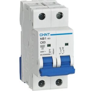 Int. Termomagnético CHINT NB1-63DC 500VCC, In:4A, Icn:6kA, Curva C, 2-polos