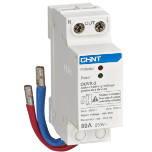 RELE PROTECTOR DE TENSIÓN CON CORTE DE CARGA - AUTO RESET, In= 80A - MONOFASICO - ALIMENTACIÓN INFERIOR