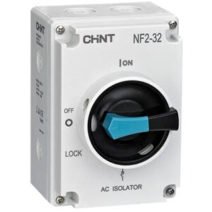 SECCIONADOR BAJO CARGA CHINT NF2 - 3 P - In:80A - Montaje: CAJA ARMADA IP66 - PERILLA NEGRA