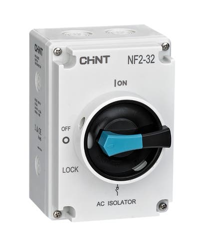 SECCIONADOR BAJO CARGA CHINT NF2 - 3 P - In:100A - Montaje: CAJA ARMADA IP66 - PERILLA NEGRA