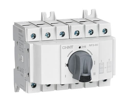CONMUTADOR BAJO CARGA CHINT NF2 - 3 P - In:63A - Montaje: RIEL DIN - MANETA GRIS