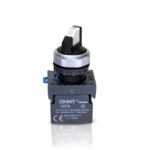 SELECTORA DE 2 POSICIONES 22 MM - NP8 - COLOR BLANCO - C/2NA