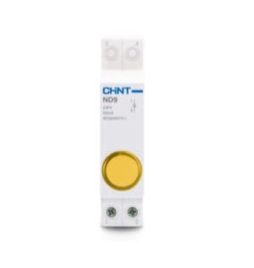 INDICADOR LUMINOSO PARA RIEL DIN DE 230 VCA COLOR AMARILLO